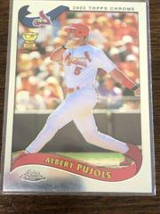 Albert Pujols #160 Baseball Cards 2002 Topps Chrome Prices