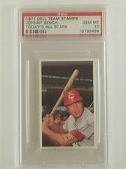 Johnny Bench Baseball Cards 1971 Dell Today's Team Stamps Prices