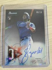 Sherten Apostel [Black Atomic Refractor] Baseball Cards 2021 Bowman Sterling Rookie Autographs Prices
