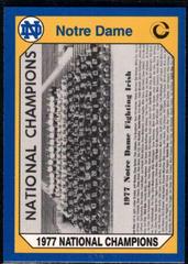 '77 National Champs [Montana Autograph] #142 Football Cards 1990 Notre Dame Collegiate Collection Prices