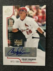 Colby Rasmus [Autograph] Baseball Cards 2009 SP Authentic Prices