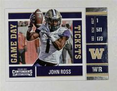 John Ross #16 Football Cards 2017 Panini Contenders Draft Picks Game Day Prices