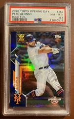 Pete Alonso [Blue Foil] #157 Baseball Cards 2020 Topps Opening Day Prices