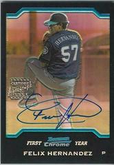Felix Hernandez [Refractor Autograph] #345 Baseball Cards 2004 Bowman Chrome Prices