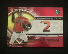 Grayson Rodriguez [Red] #BTP-2 Baseball Cards 2023 Bowman Scouts Top 100 Prices