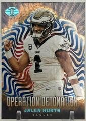 Jalen Hurts [Red Blue] #6 Football Cards 2023 Panini Illusions Operation Detonation Prices