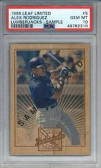 Alex Rodriguez [Sample] #5 Baseball Cards 1996 Leaf Limited Lumberjacks Prices