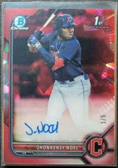 Jhonkensy Noel [Red] #BSPA-JN Baseball Cards 2022 Bowman Chrome Sapphire Autographs Prices