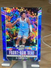 De'Aaron Fox [Blue Cracked Ice] Basketball Cards 2018 Panini Contenders Optic Front Row Seat Prices