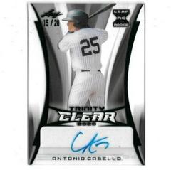 Antonio Cabello [Green] #CA-AC1 Baseball Cards 2020 Leaf Trinity Clear Autographs Prices