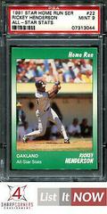 Rickey Henderson [All Star Stats] #22 Baseball Cards 1991 Star Home Run Series Prices