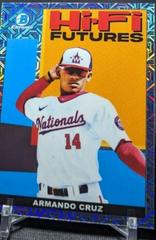 Armando Cruz [Purple Refractor Mega Box Mojo] #HIFI-24 Baseball Cards 2022 Bowman Hi Fi Futures Prices