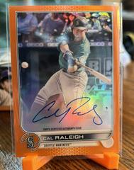 Cal Raleigh [Orange Wave] #RA-CR Baseball Cards 2022 Topps Chrome Rookie Autographs Prices