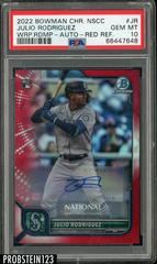 Julio Rodriguez [Red Refractor] #CRA-JR Baseball Cards 2022 Bowman Chrome Rookie Autographs Prices