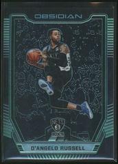 D'Angelo Russell [Green] #10 Basketball Cards 2018 Panini Obsidian Prices