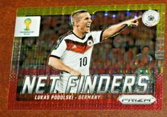 Lukas Podolski [Yellow and Red Pulsar] Soccer Cards 2014 Panini Prizm World Cup Net Finders Prices