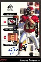 Joe Montana #J8A Football Cards 1999 SP Signature Montana Performances Prices