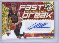 Lauri Markkanen [Gold] #FB-LMK Basketball Cards 2019 Panini Mosaic Autographs Fast Break Prices