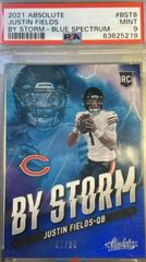 Justin Fields [Blue] #BST-8 Football Cards 2021 Panini Absolute By Storm Prices