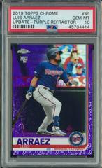 Luis Arraez [Purple Refractor] Baseball Cards 2019 Topps Chrome Update Prices