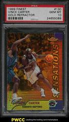 Vince Carter [Gold Refractor] #130 Basketball Cards 1999 Finest Prices