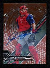 Ivan Rodriguez [Autograph Orange Magma Diffractor] #IR Baseball Cards 2017 Topps High Tek Prices