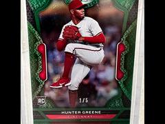 Hunter Greene [Mirror Green] #35 Baseball Cards 2022 Panini Chronicles Certified Prices
