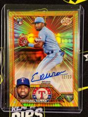 Ezequiel Duran Baseball Cards 2023 Topps Chrome Radiating Rookies Autographs Prices