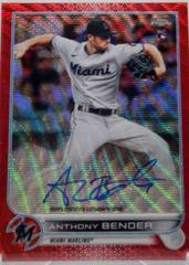 Anthony Bender [Red Wave] #RA-AB Baseball Cards 2022 Topps Chrome Rookie Autographs Prices