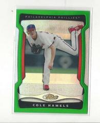 Cole Hamels [Green Refractor] Baseball Cards 2009 Finest Prices