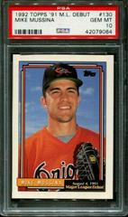 Mike Mussina #130 Baseball Cards 1992 Topps '91 M.L. Debut Prices