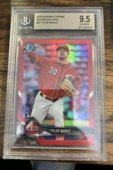 Tyler Mahle [Red Refractor] #41 Baseball Cards 2018 Bowman Chrome Prices