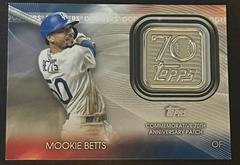 Mookie Betts Baseball Cards 2021 Topps 70th Anniversary Logo Patch Prices