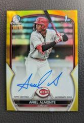 Ariel Almonte [Yellow] #CPA-AA Baseball Cards 2023 Bowman Chrome Prospect Autographs Prices