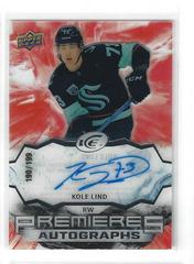 Kole Lind [Autograph] #IPA-KL Hockey Cards 2021 Upper Deck Ice Premieres Prices