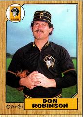Don Robinson #387 Baseball Cards 1987 O Pee Chee Prices