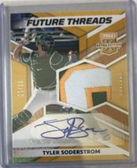 Tyler Soderstrom [Gold] #FTS-TS Baseball Cards 2022 Panini Elite Extra Edition Future Threads Signatures Prices