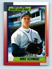 Mike Schwabe #111 Baseball Cards 1990 Topps Major League Debut Prices
