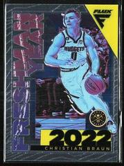 Christian Braun #15 Basketball Cards 2022 Panini Flux Freshman Year Prices