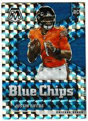 Justin Fields [Mosaic] #4 Football Cards 2021 Panini Mosaic Blue Chips Prices