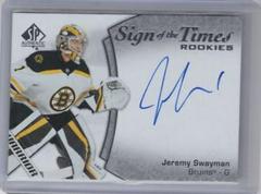 Jeremy Swayman Hockey Cards 2021 SP Authentic Sign of the Times Rookies Autographs Prices
