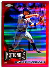 Ryan Zimmerman [Red Refractor] Baseball Cards 2010 Topps Chrome Prices