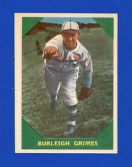 Burleigh Grimes #59 Baseball Cards 1960 Fleer Prices