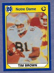 Tim Brown Football Cards 1990 Notre Dame Collegiate Collection Prices