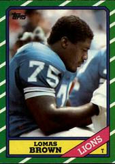 Lomas Brown Football Cards 1986 Topps Prices
