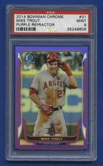 Mike Trout [Purple Refractor] #31 Baseball Cards 2014 Bowman Chrome Prices