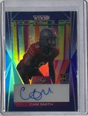 Cam Smith [Crystal Navy Blue] #T-CS1 Football Cards 2023 Leaf Vivid Autographs Technicolor Prices