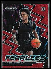 Amen Thompson [Red Shimmer] #11 Basketball Cards 2023 Panini Prizm Draft Picks Fearless Prices