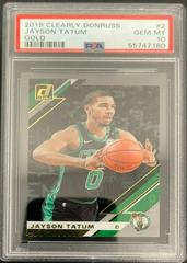 Jayson Tatum [Gold] #2 Basketball Cards 2019 Panini Clearly Donruss Prices