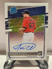 Aaron Civale [White Mojo] #RRS-AC Baseball Cards 2020 Panini Donruss Optic Rated Rookies Signatures Prices